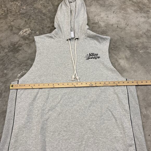 Nike Hoops Basketball Standard Dri-Fit Loose Fit Hooded Gray Size XL DH7441-050 - Picture 5 of 9